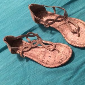 sandals with a slight heel